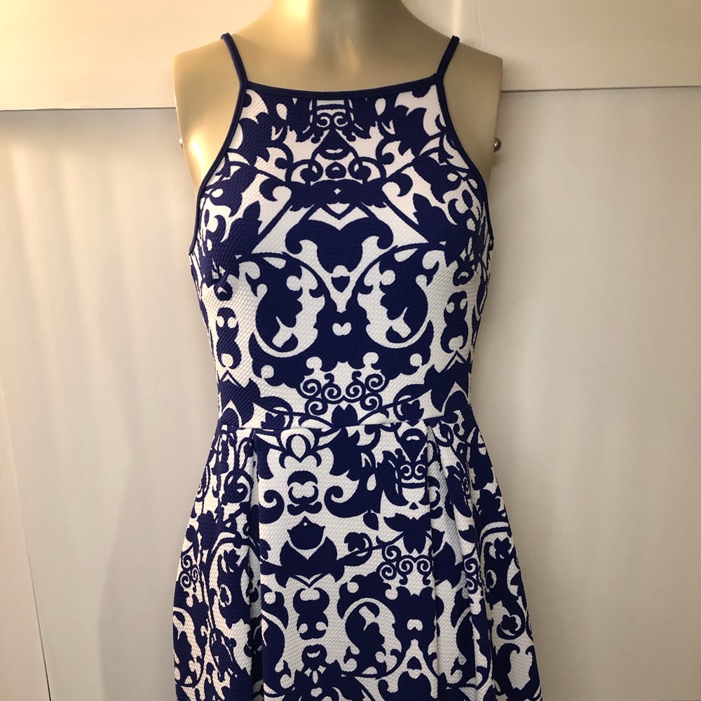 Lily Foltyn dress fit & Flare with pleats size Sm